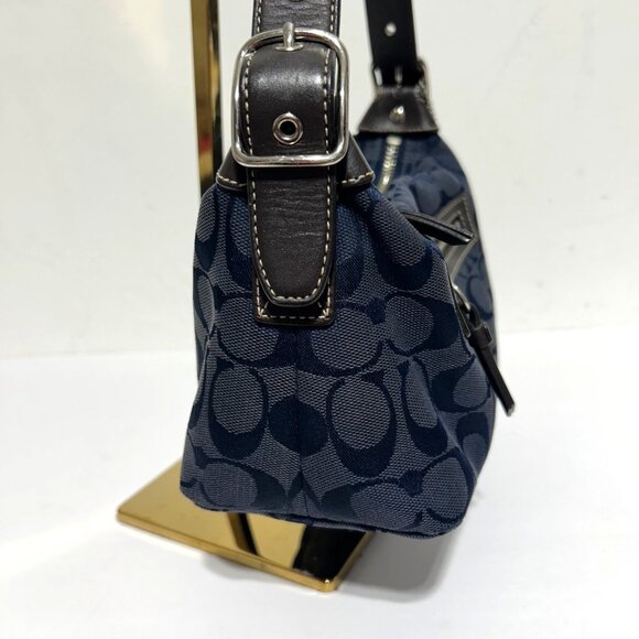 Coach Navy Womens Signature Shoulder Mini Bag - Picture 5 of 14